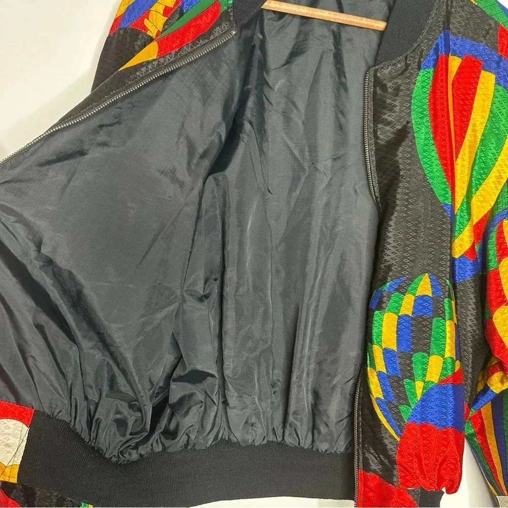 Mighty Vintage 80’s Hot Air Balloon Print Bomber Jacket - Picture 6 of 13